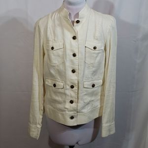 NWT Calvin Klein Natural Linen Jacket Size 10